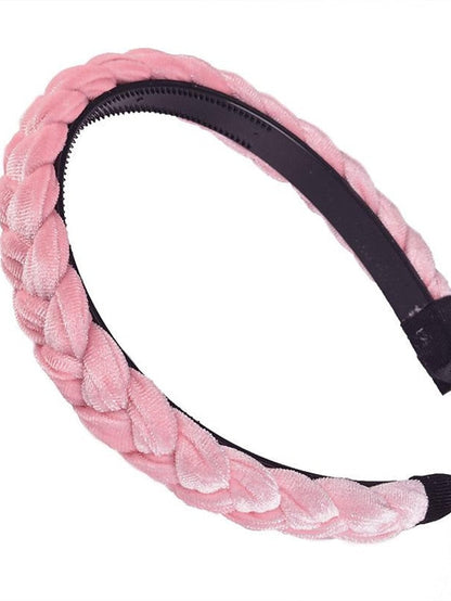 1PC Headbands Headband For Wedding Party Evening Crossover Fabric grey toothed pink toothed wine red toothed for Women