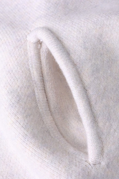 Double Zipper Shawl Collar Sweater