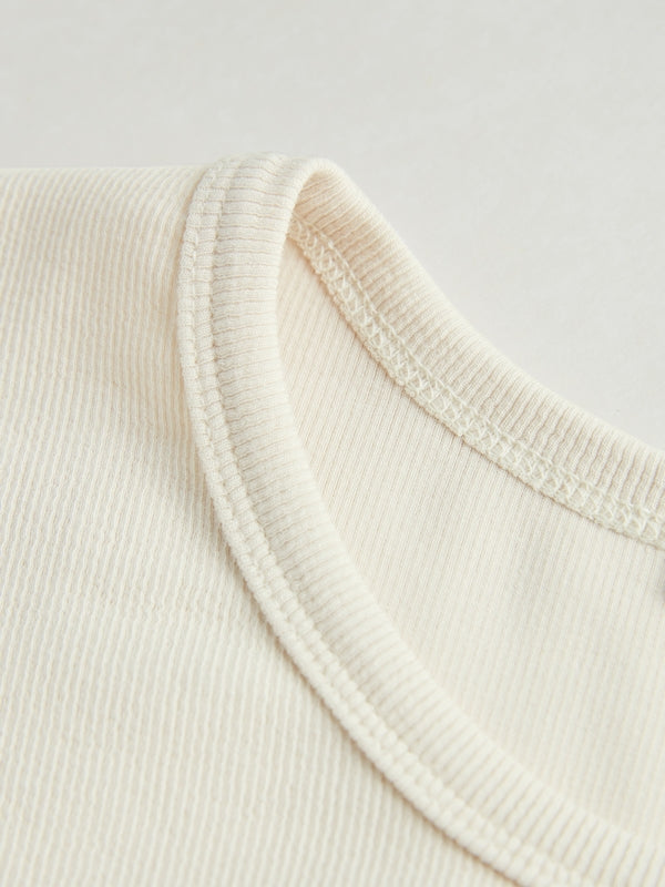 Cutout Irregular Neckline Long Sleeve Tee