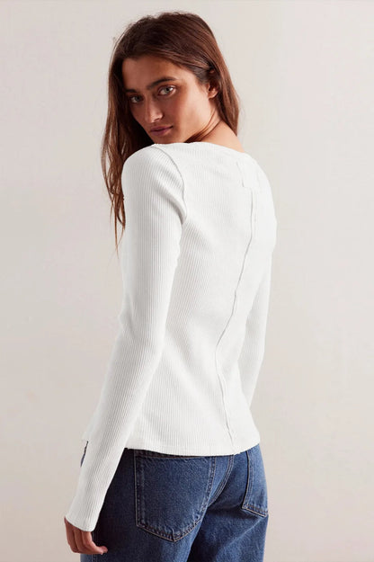 Slim Long Sleeve Ribbed Cardigan