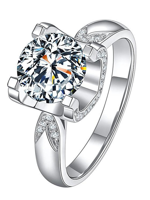 Wedding Ring For Anniversary Party Evening Gift Imitation Diamond Alloy Classic for Women