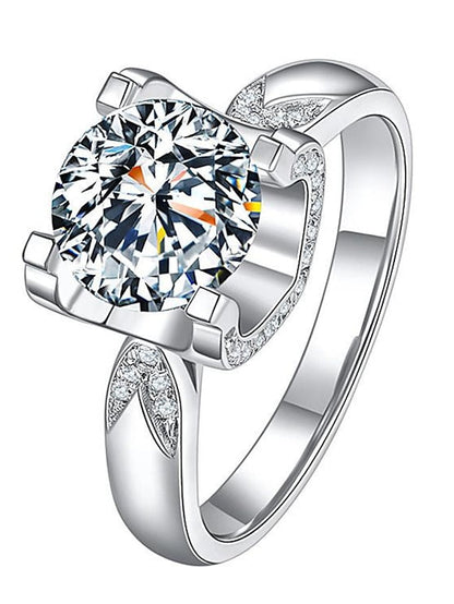 Wedding Ring For Anniversary Party Evening Gift Imitation Diamond Alloy Classic for Women