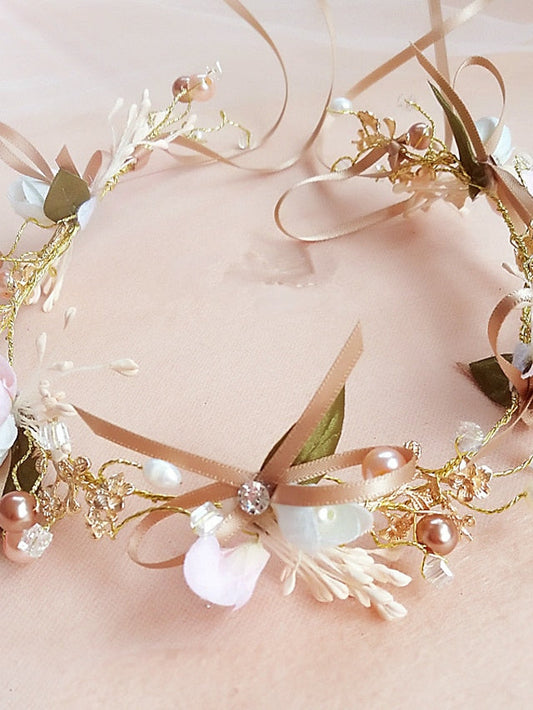 1PC Girls' Hair Sticks Hair Ring For Date Birthday Classic Cord Rhinestone Rainbow for Women