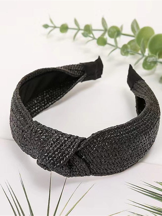 1PC Headbands Weaved Grass Nature Summer Headband For Daily Holiday for Women