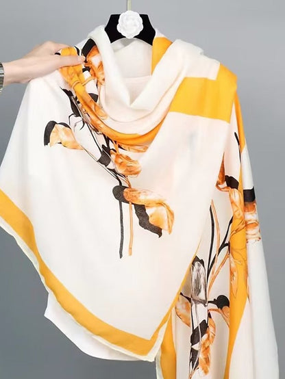 Bohemia Long Scarf for Women Outdoor Beach Sunscreen Print Wrap Female Soft Shawl for Women