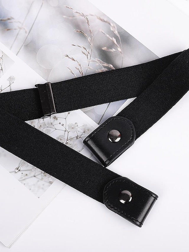lazy belt unisex all-match elastic jeans seamless invisible belt for Women