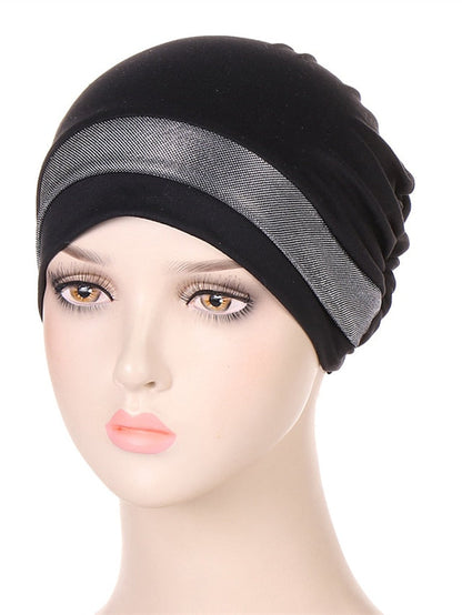 Soft Stretchy Under Scarf Cap for Women Soild Color Inner Hijab Bonnet Muslim Under Hijab Turban Hat for Women
