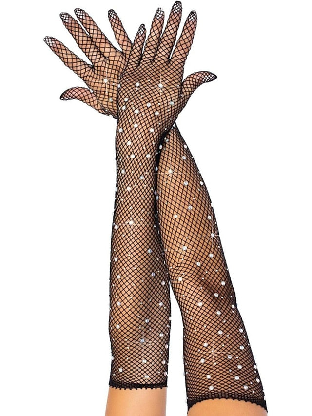 Gloves Party Evening Holiday Solid / Plain Color Acrylic Fibers Nylon Cosplay Sexy 1 Pair for Women