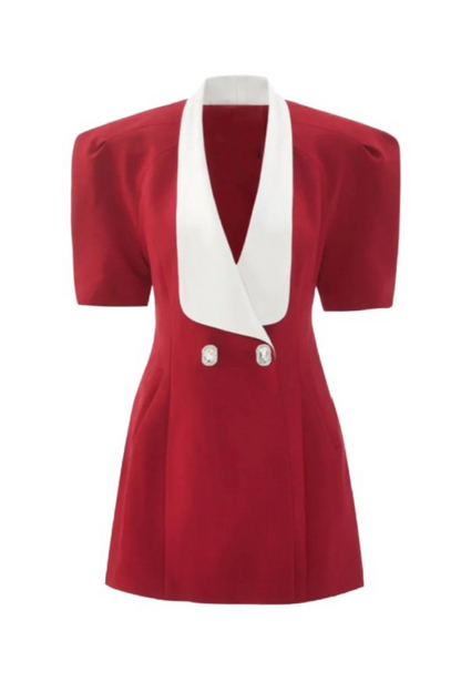 Vestido mini con lazo, espalda descubierta y escote en V de Elsie