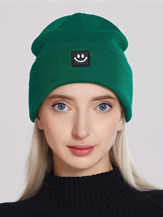 Hat Beanie / Slouchy Light Pink Green Purple Outdoor Street Dailywear Knit Pure Color Comfort Warm Breathable for Women