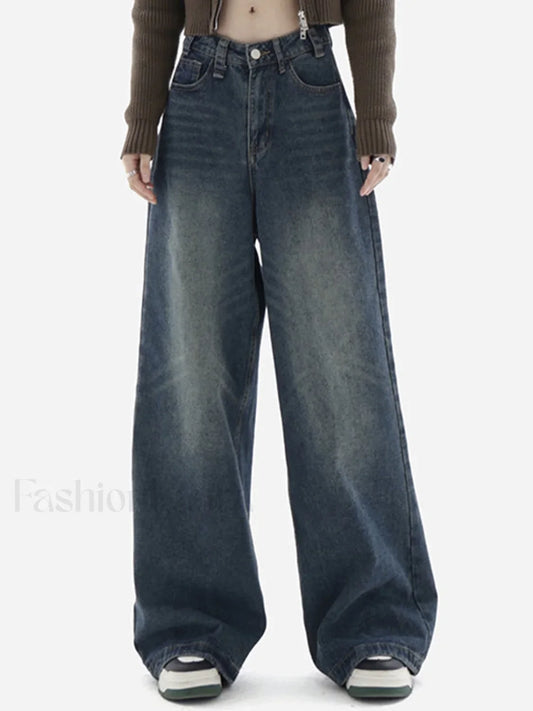 Blue Wash Baggy Boyfriend Jeans