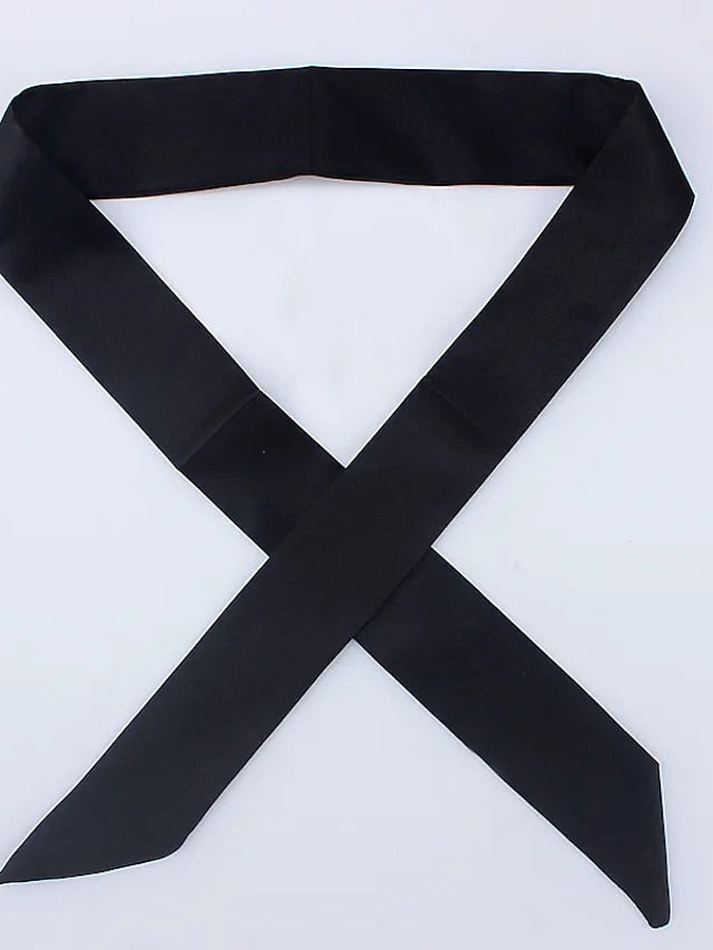 100*4cm Long Skinny Scarf for Lady Neck Tie Solid Silk Hairband Female Ribbon Belt Scarves Headband Bag Decoration for Women