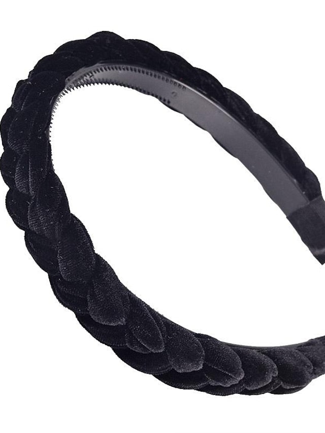 1PC Headbands Headband For Wedding Party Evening Crossover Fabric grey toothed pink toothed wine red toothed for Women