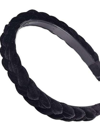 1PC Headbands Headband For Wedding Party Evening Crossover Fabric grey toothed pink toothed wine red toothed for Women