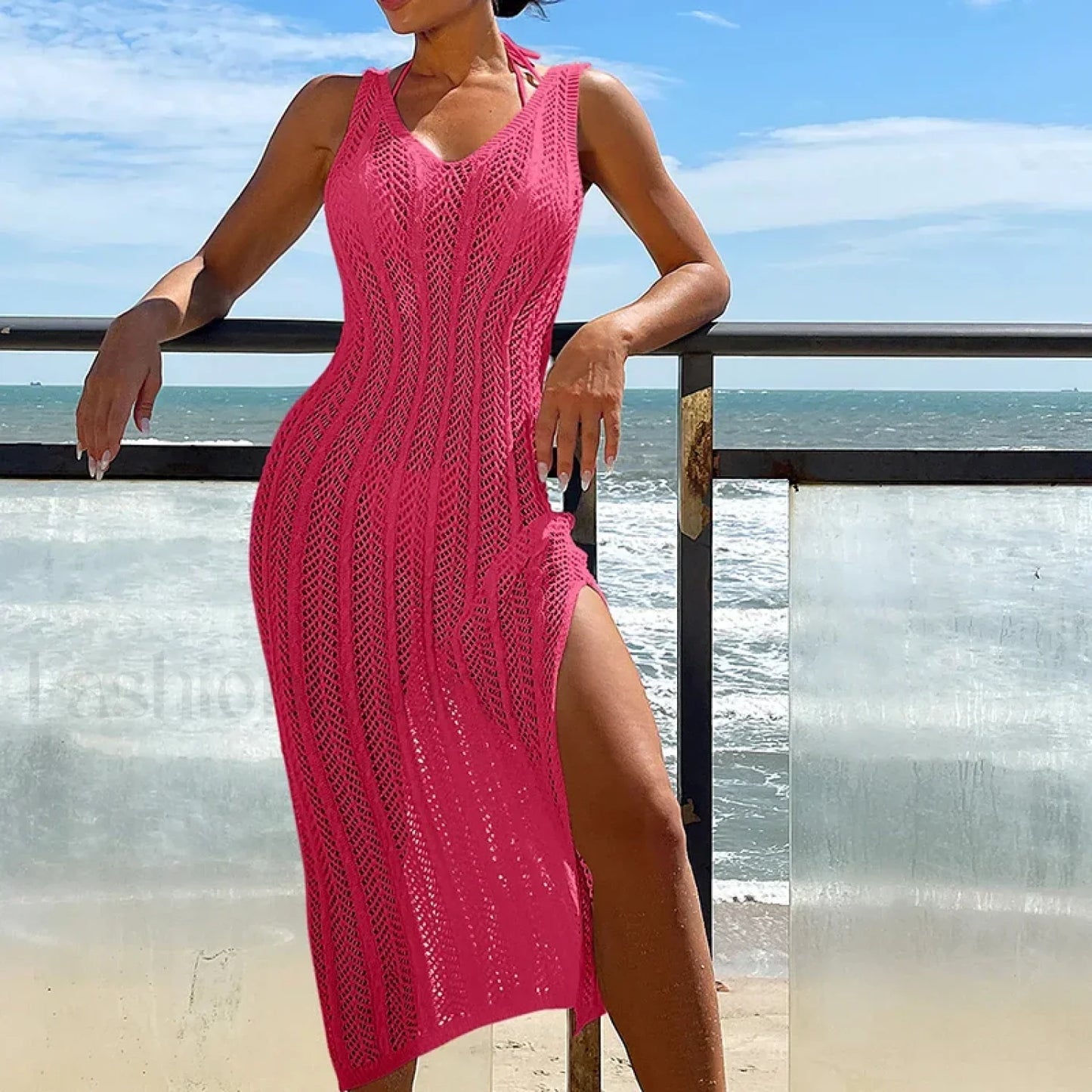 Bohemian Slim Long Beach Cover Up