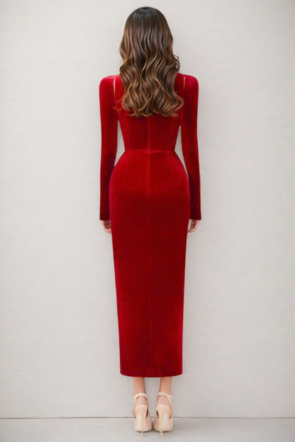 Bardou Pleated and Twisted Ultra Maxi Dress