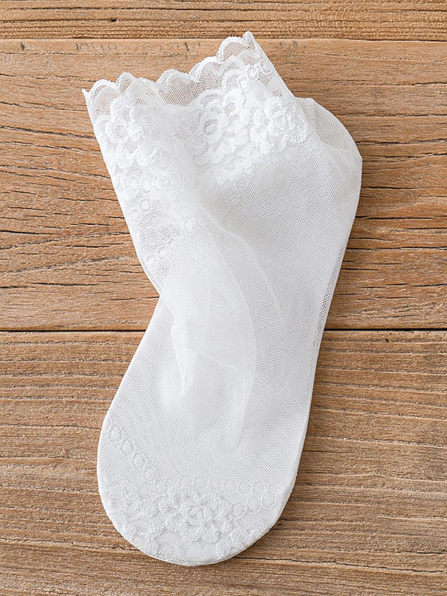 1 Pair Socks Standard Solid Colored Antibacterial / Deodorant / Leg Shaping Sweet Style / Simple Style Polyester / Cotton EU36-EU46 for Women