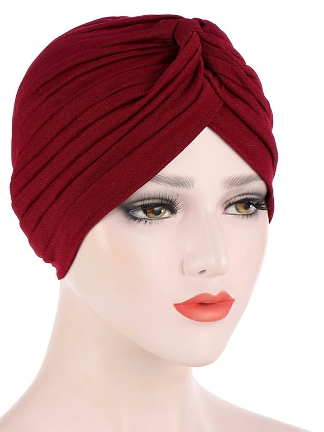 Turban Daily Holiday Solid / Plain Color Polyester Cute Cute 1 pcs for Women