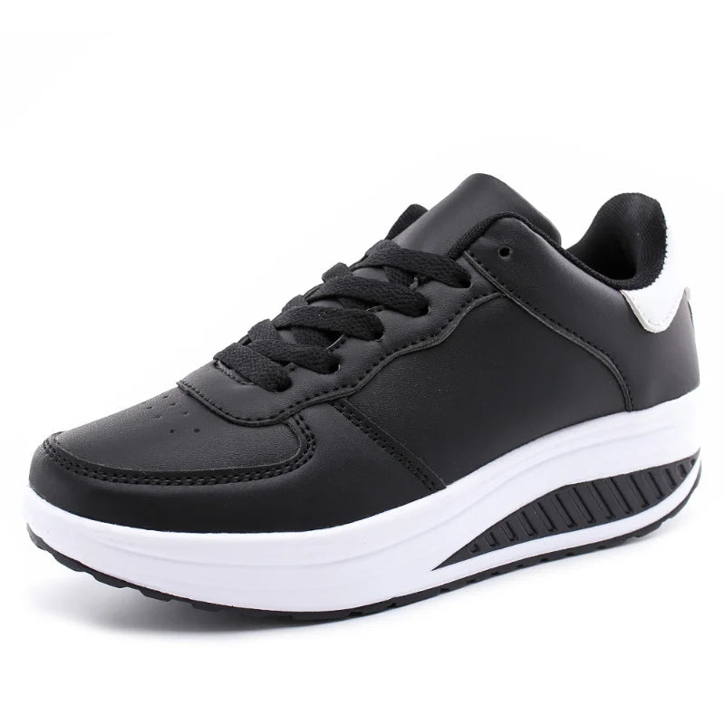 Women's Casual Black Suede Trainers with Lace-Up Closure | Ideal for All Seasons