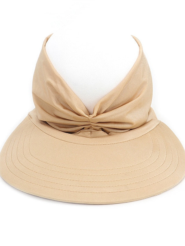 Sun Hat Floppy Hat Outdoor Daily Crystal / Rhinestone Solid / Plain Color Polyester Boho Casual Casual / Daily 1 pcs for Women