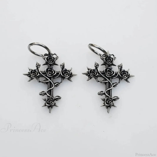 Bright Lunar Heavenly Dark Hoop Earring