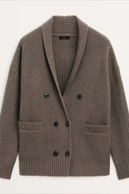 British Style Wool Knit Cardigan