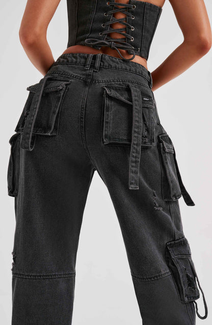 Rafaella Cargo Pant - Black