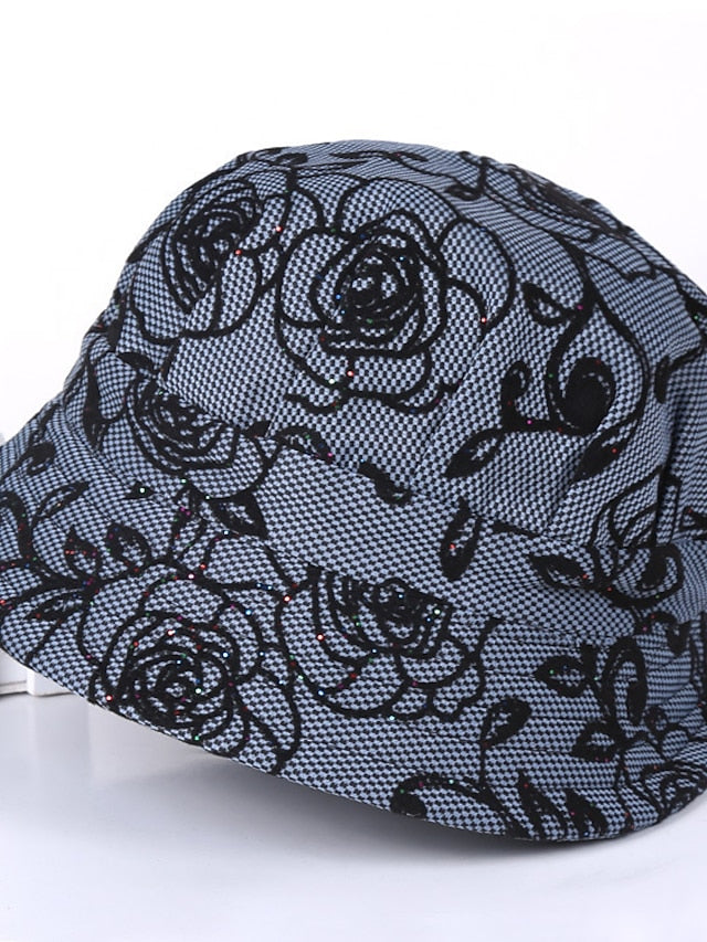 Hat Bucket Hat Pink Wine Fuchsia Street Dailywear Sports Outdoor Flower Flower Portable Windproof Comfort for Women