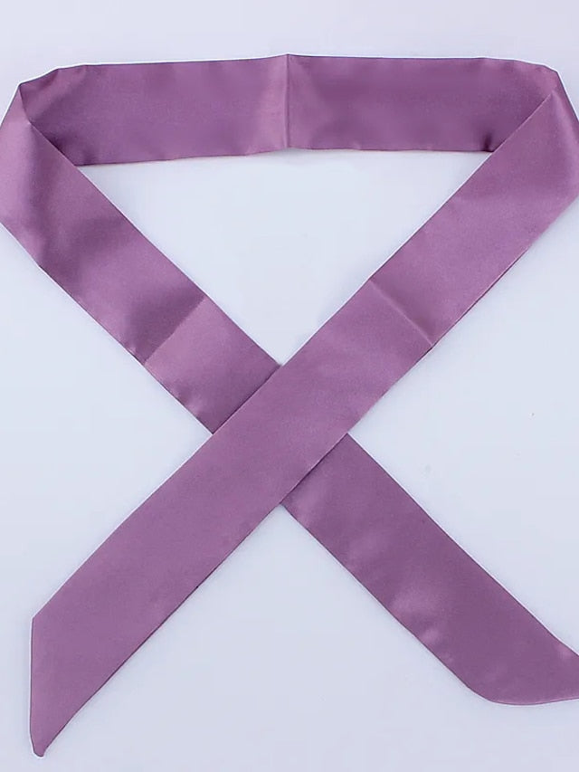100*4cm Long Skinny Scarf for Lady Neck Tie Solid Silk Hairband Female Ribbon Belt Scarves Headband Bag Decoration for Women