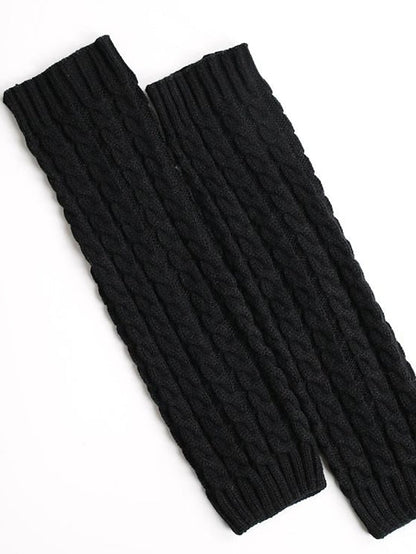 Leg Warmers Boot Cuffs Home Work Daily Solid Color Polyester Spandex Basic Casual Classic Warm Casual 1 Pair for Women