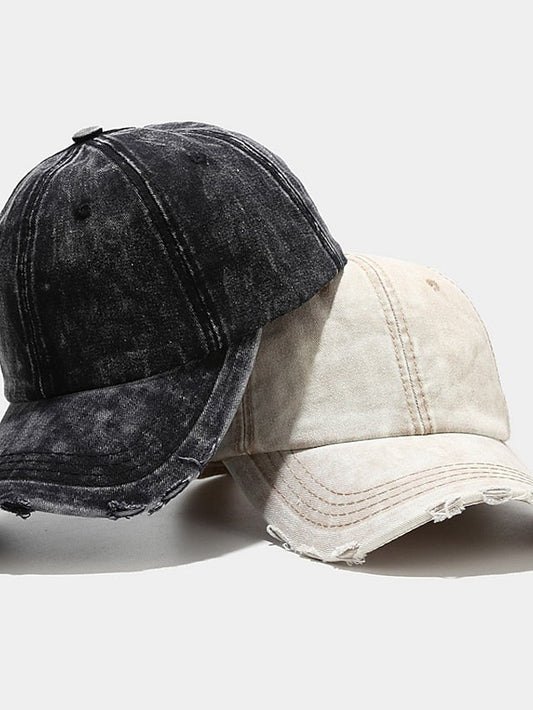 Washed Cotton Pure Color Vintage Baseball Cap for Women Men Couple Hip Hop Boys Girls Street Sunscreen Hat Hip Hop Cap for Women