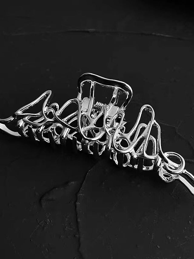 1Pcs Irregular Women Hairpin Metal Hair Claws Hair Accessories For Girls Korean Hairpin Ponytail Fashion Hair Clip 11CM for Women