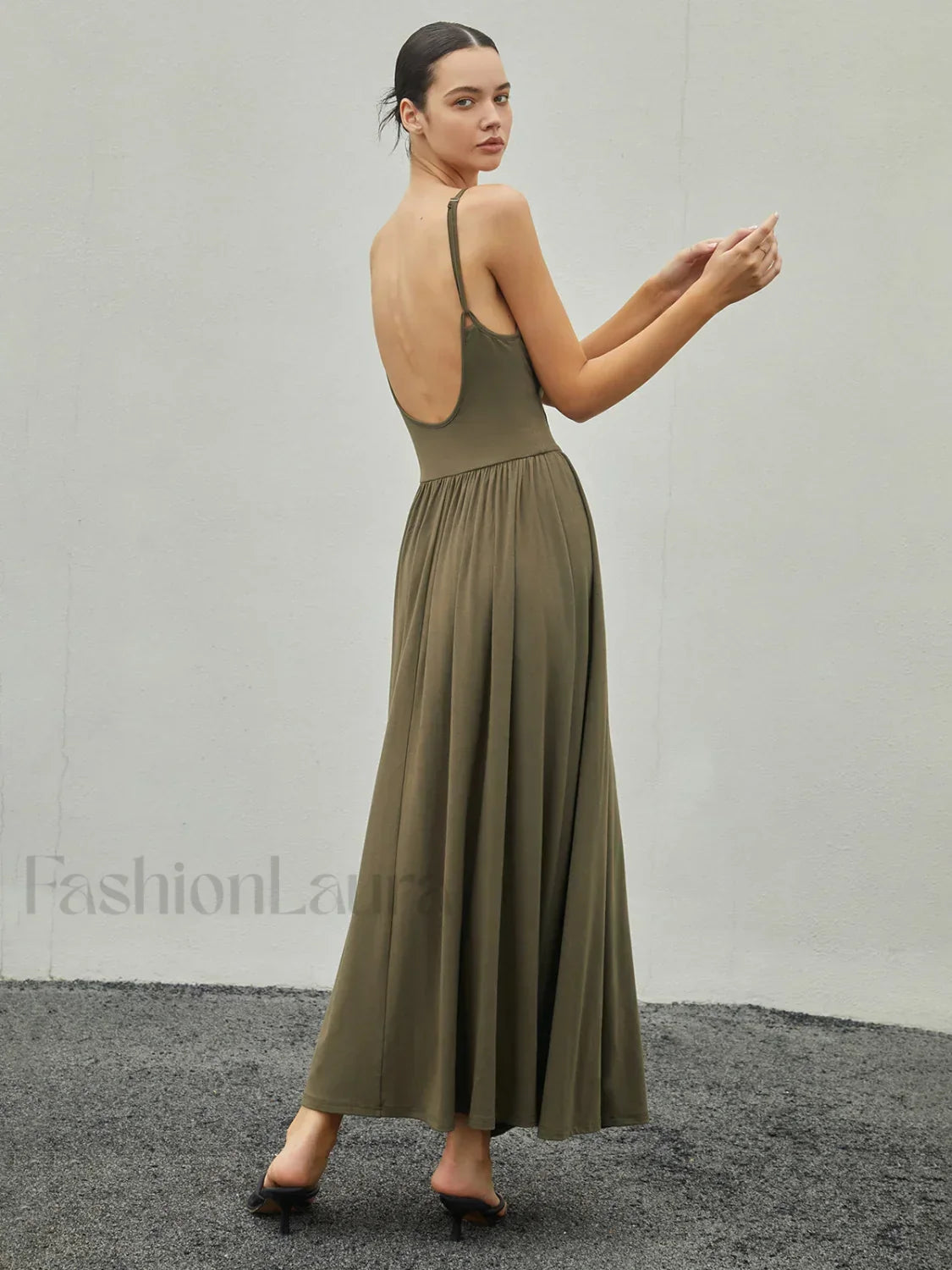 Bustier Corset Open Trendy Back Long Tank Dress