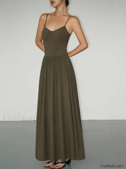 Bustier Corset Open Trendy Back Long Tank Dress