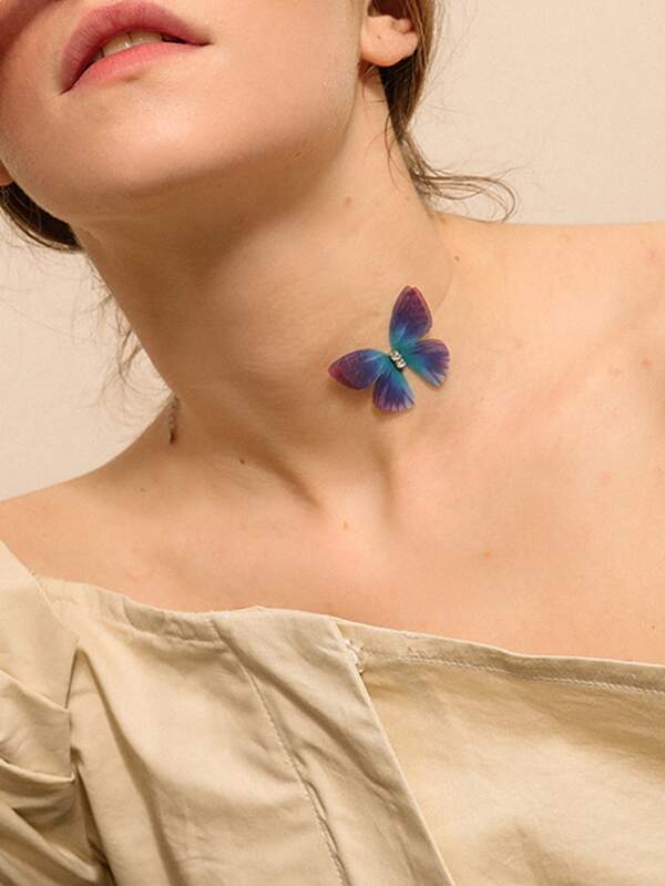 Butterfly Decor Choker for Women