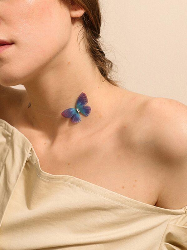 Butterfly Decor Choker for Women