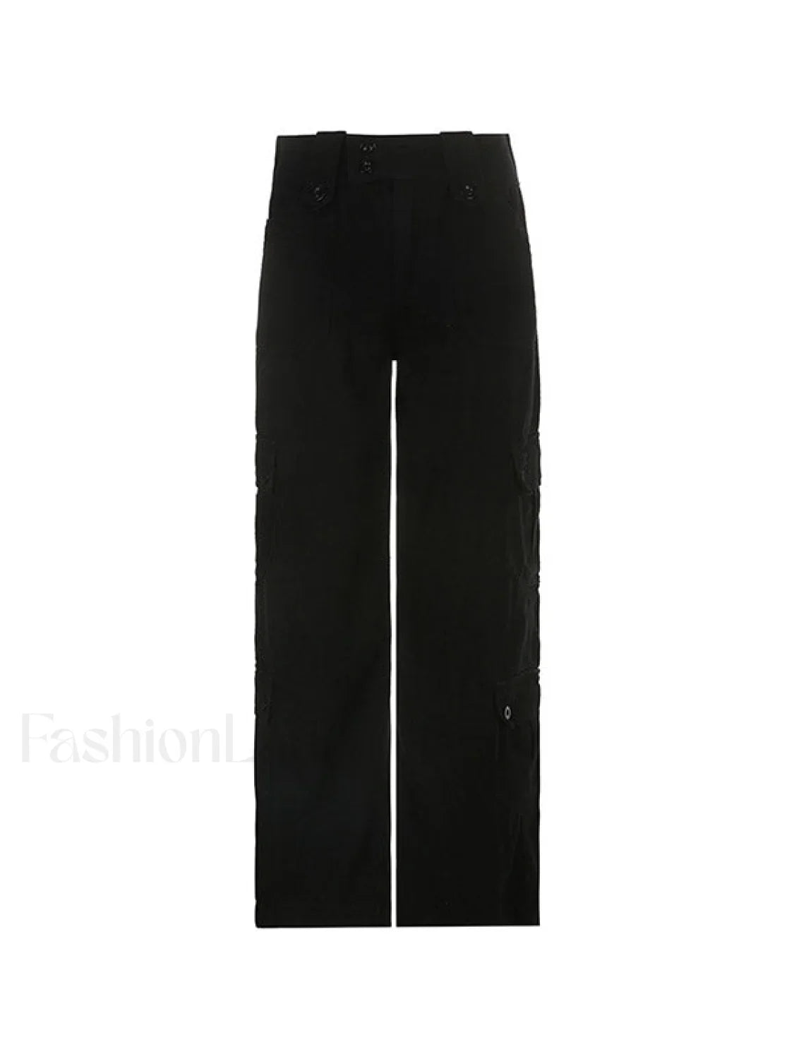 Buttoned Straight Leg Cargo Jeans