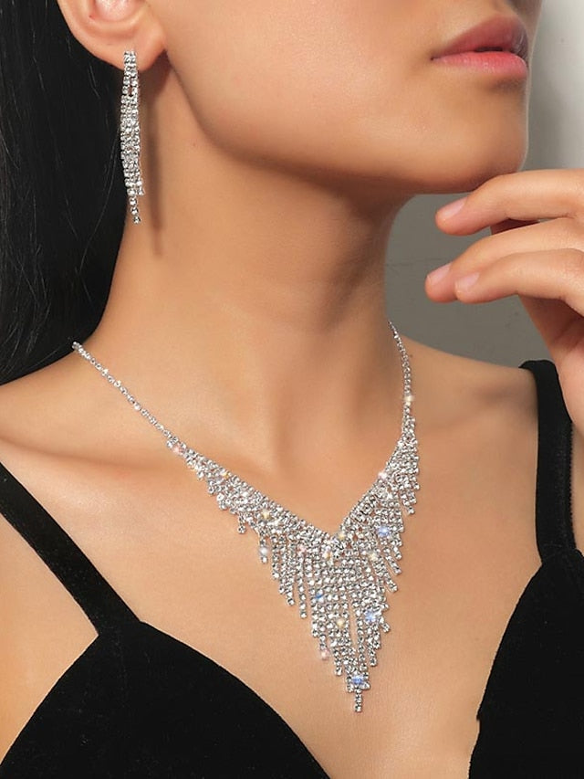 necklace Chic & Modern Party Pure Color Jewelry Sets / Wedding / Silver / White / Fall / Winter for Women