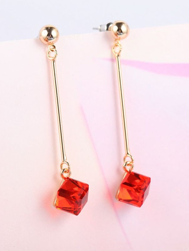 1 Pair Drop Earrings For AAA Cubic Zirconia Wedding Street Alloy Classic Fashion Wedding for Women