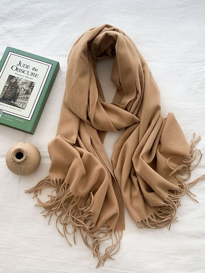 Shawls & Wraps Party Black Scarf Pure Color / Basic / Green / Khaki / Fall / Winter for Women