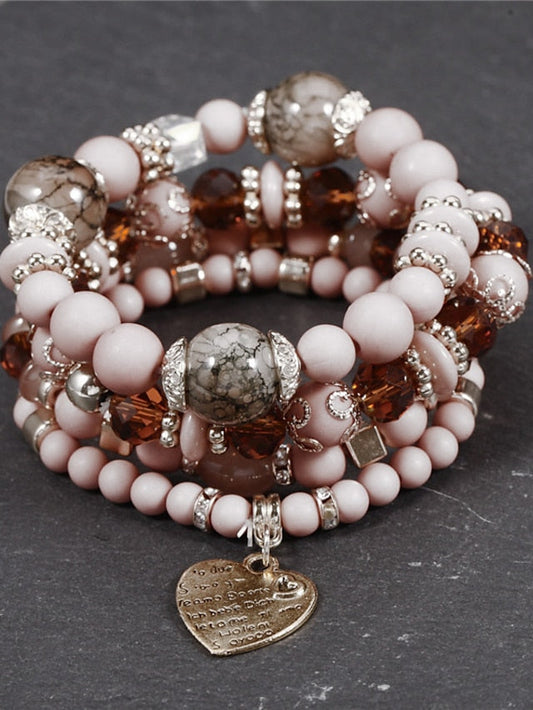 Bracelets Ethnic Style Party Heart Bracelets & Bangles / Imitation Pearl / Black / Red / Fall / Winter for Women