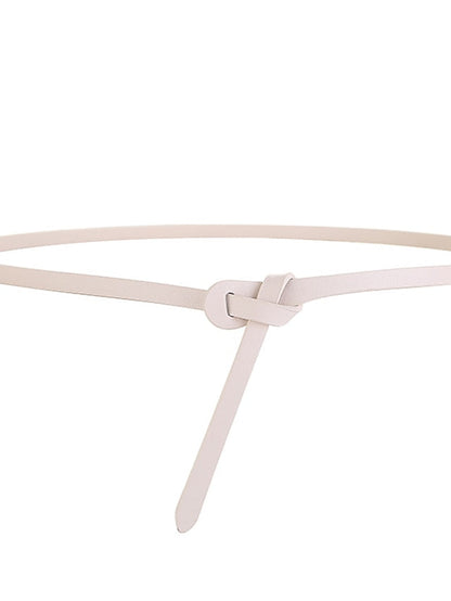 Skinny Belt Party Street Dailywear Holiday Black White Belt Pure Color Red Fall Winter Spring Summer for Women