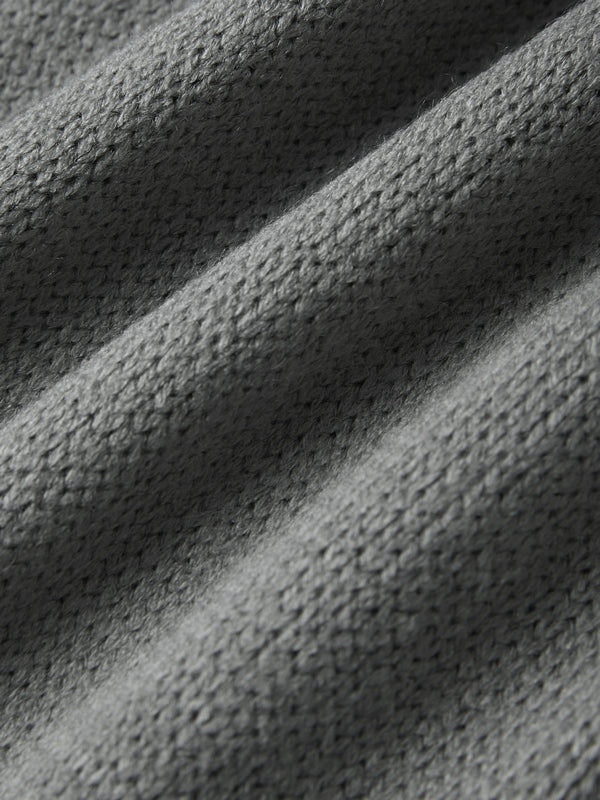 Solid Cable Knit Splice Turtleneck Sweater
