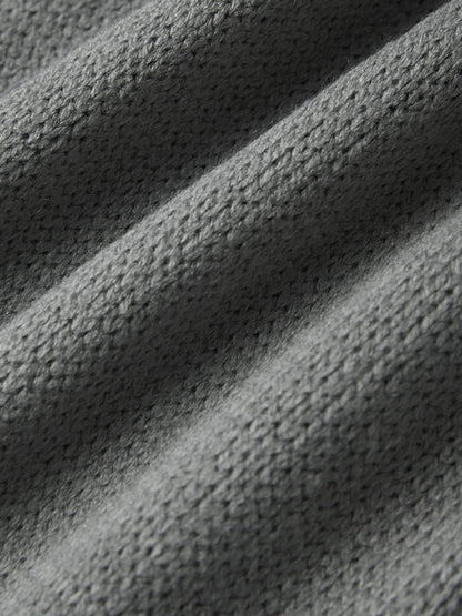 Solid Cable Knit Splice Turtleneck Sweater
