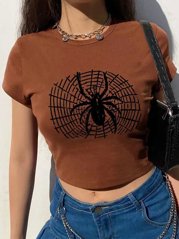 Spider Print Short Sleeve Tee