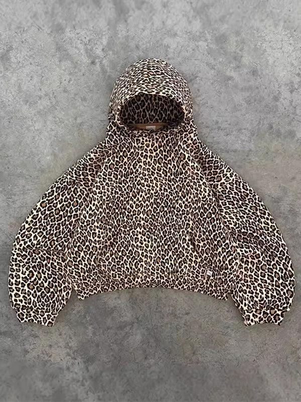 Vintage Leopard Print Hoodie