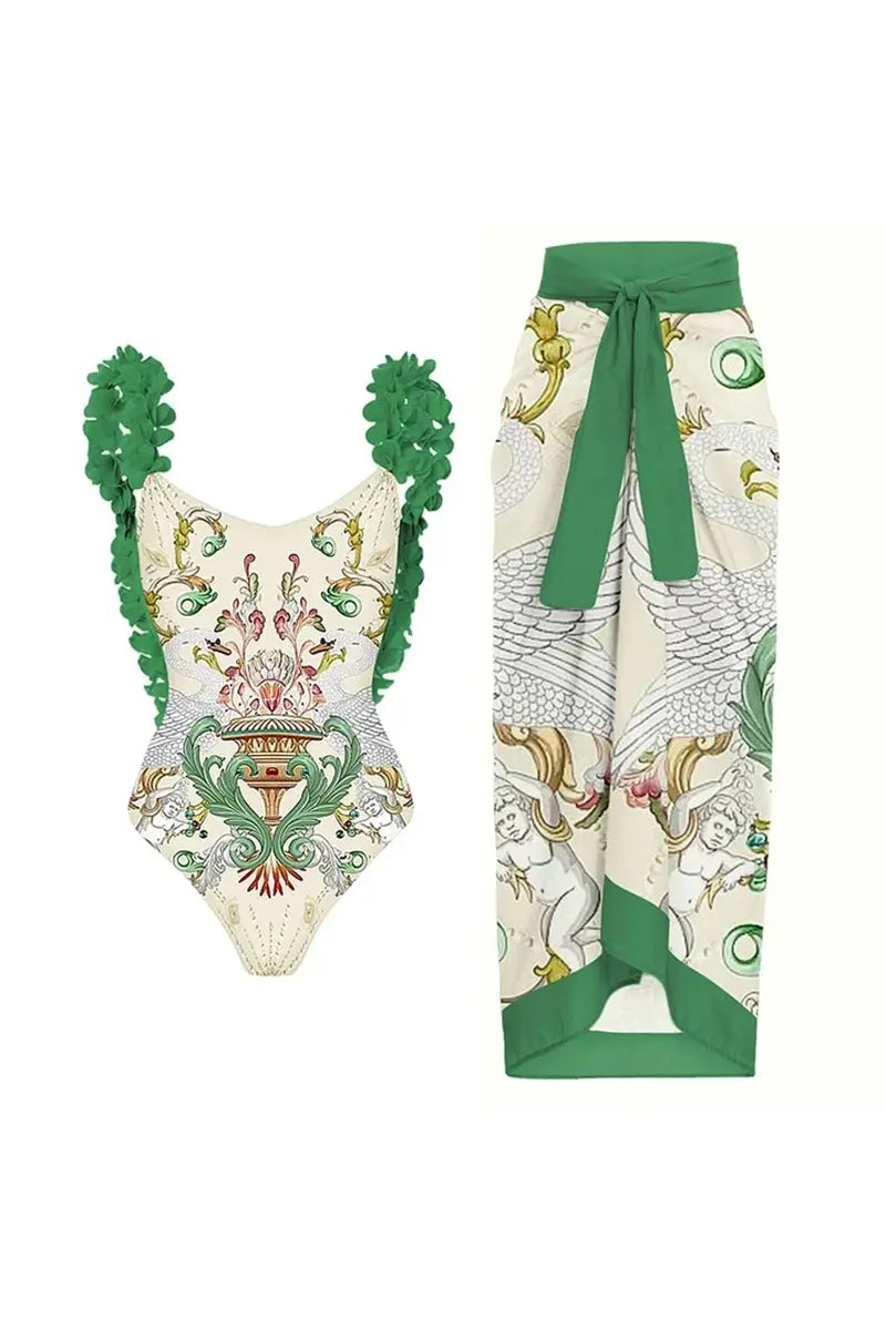 Conjunto de traje de baño sexy sin espalda con apliques