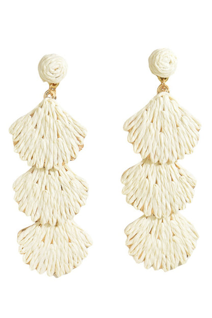 Bohemian Style Woven Seashell Vacation Earrings