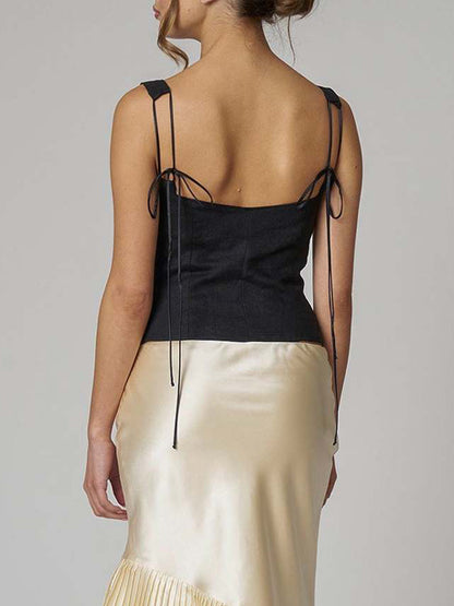 Slit Tie Up Tank Top