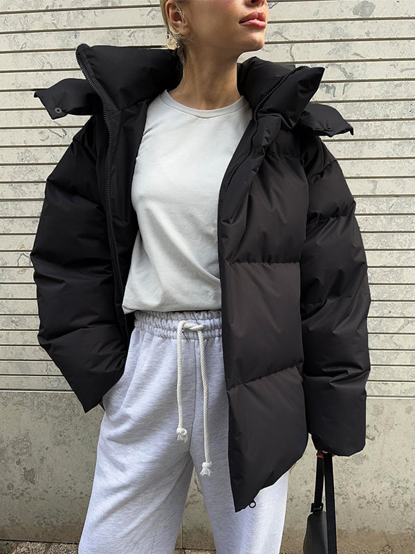 Multicolor Hooded Puffer Jacket